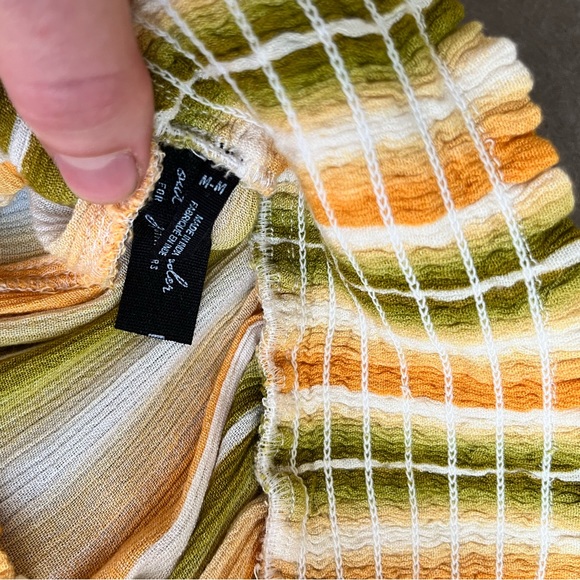 Urban Outfitters Out from Under Smocked Short Striped Beachwear Swim Coverup - Picture 6 of 8